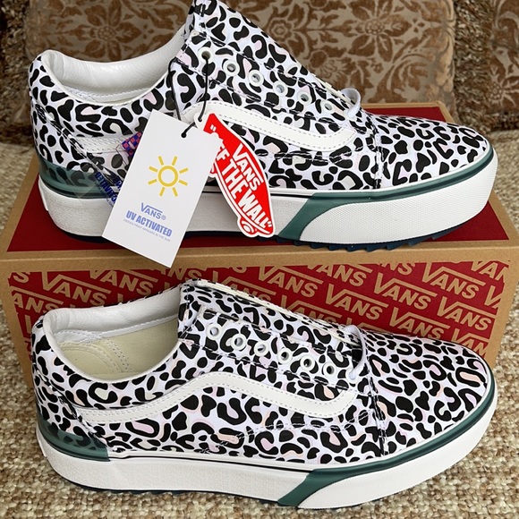 Vans Old Skool Stacked Uv Ink Leopard/True White M - Picture 5 of 16